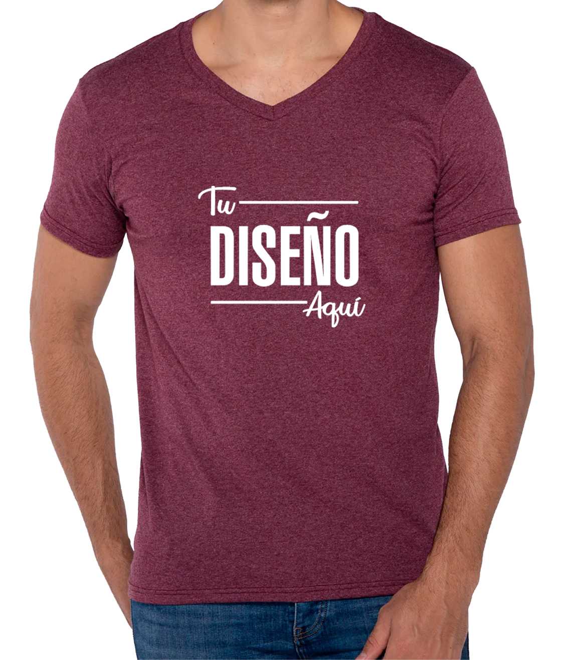 Yazbek Playera Para Hombre Cuello V Jaspeada C0356