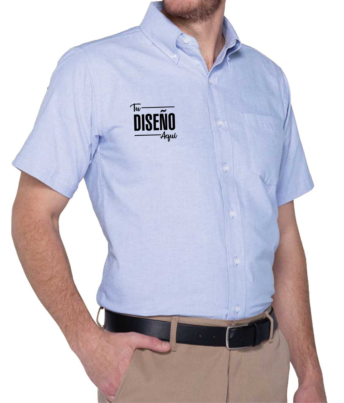 Yazbek Camisa Hombre  Oxford Manga Corta C0604