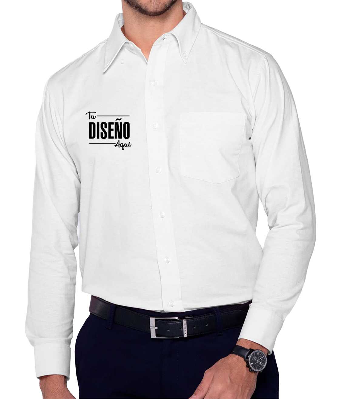 Yazbek Camisa Hombre Oxford Manga Larga C0605