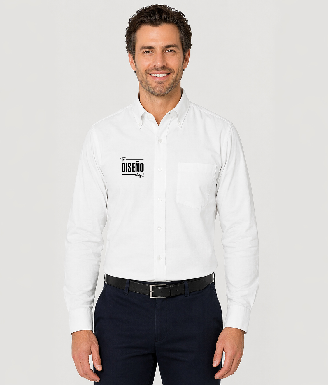 Yazbek Camisa Hombre Oxford Manga Larga C0605