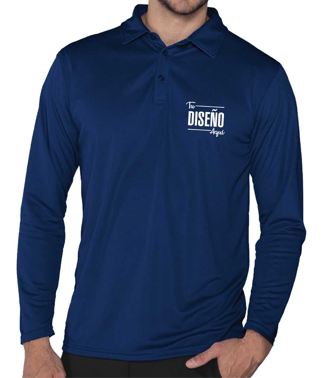 Yazbek Playera Polo Hombre Manga Larga 100% Poliéster C1504