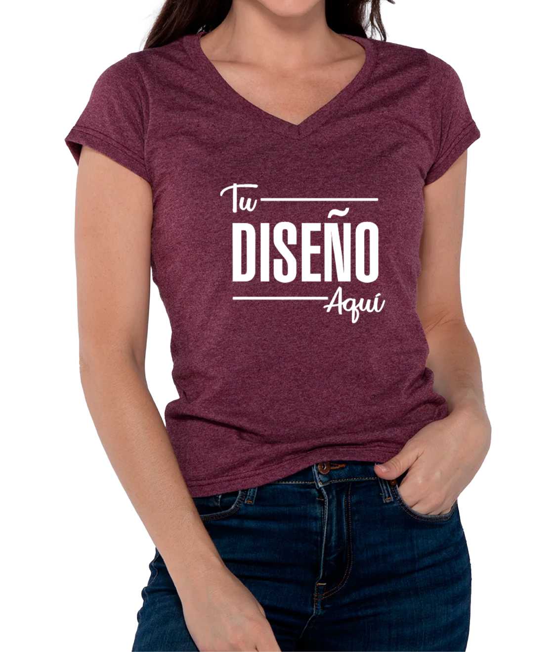 Yazbek Playera Para Mujer Cuello Jaspeada D0356