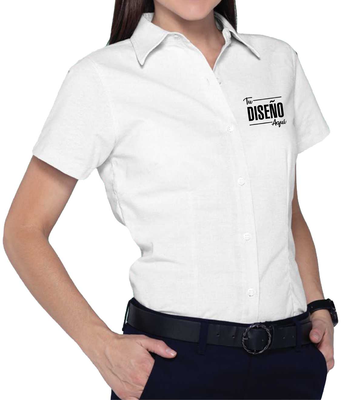 Yazbek Bluso Mujer Oxford Manga Corta D0604