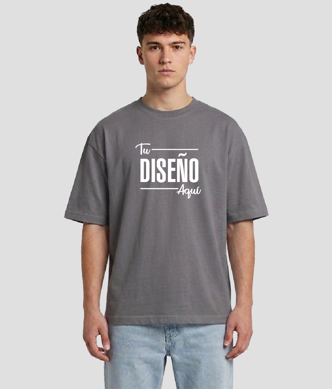 Playera Pygment Oversize Algodón Para Hombre 295 gr.